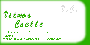 vilmos cselle business card